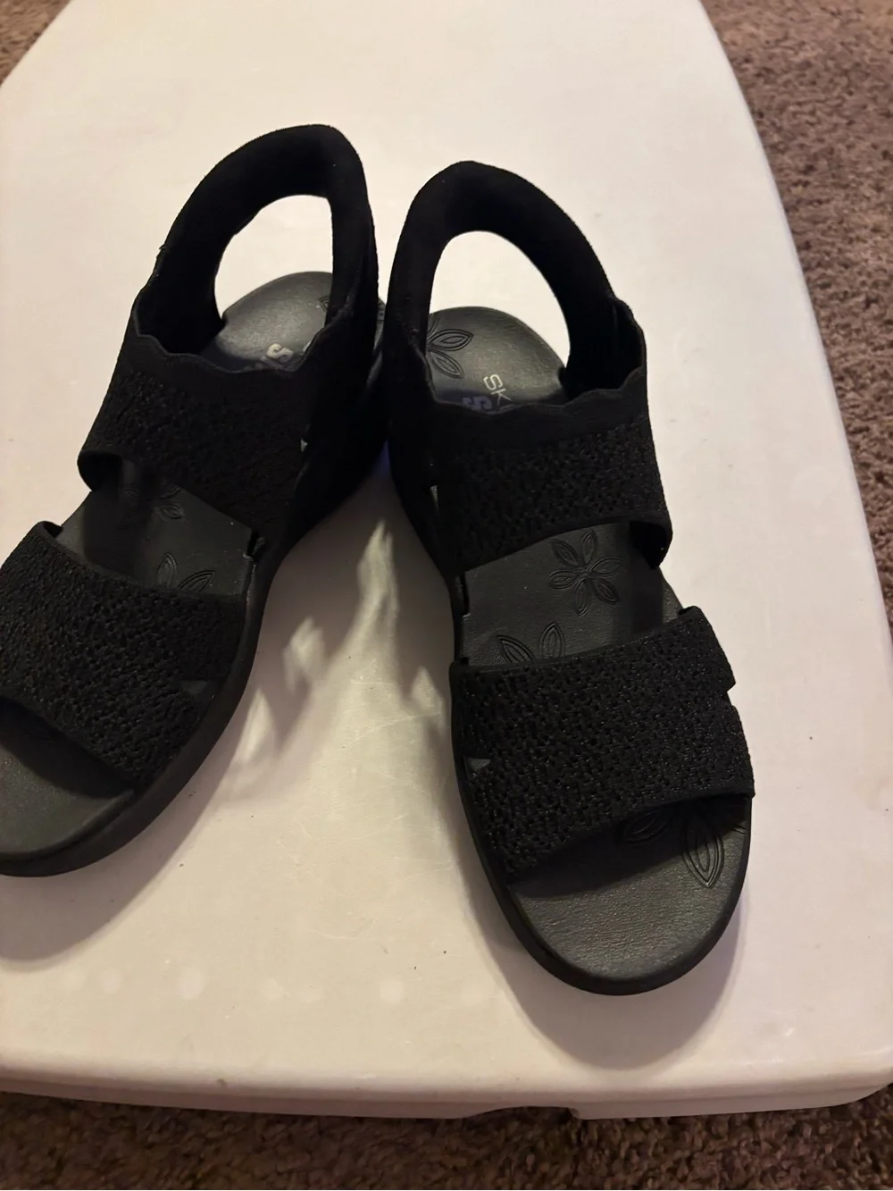 Skechers  Women's Pier-Lite-Slip On Sandals in black